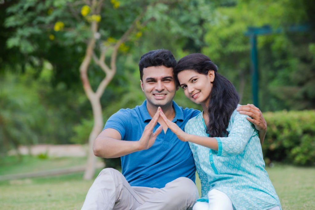 Indian, couple, bonding, romance, love, care,